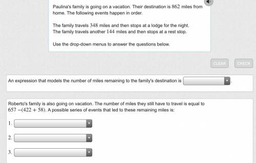 Paulina's family is going on a vacation. Their destination is 862

miles from home. The following