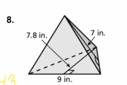 Find the surface area of the pyramid. Ty!