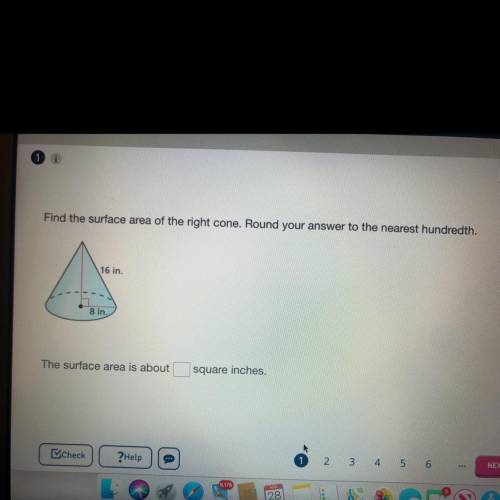 Find the surface area of the right cone. Round your answer to the nearest hundredth.