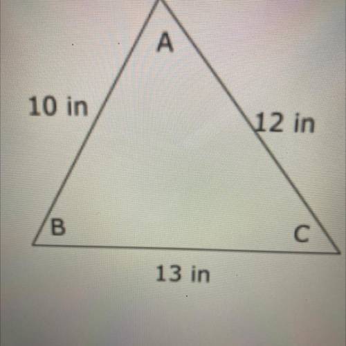 Which angle of this triangle is the largest?

Choices: 
A: Angle A
B: Angle B
C: Angle C
D: Cannot
