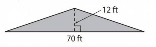 The Philadelphia Museum of Art’s triangular pediment has the measurements shown in the diagram. Wha
