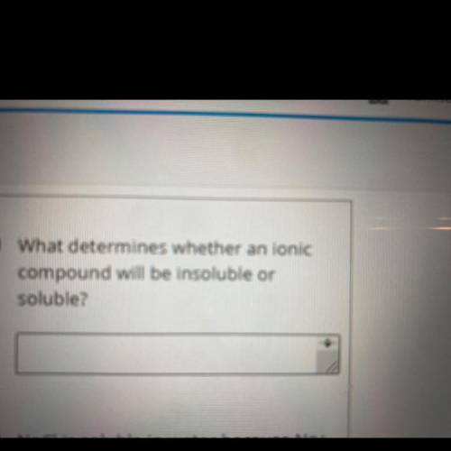 What determines whether an ionic compound will be insoluble or soluble?