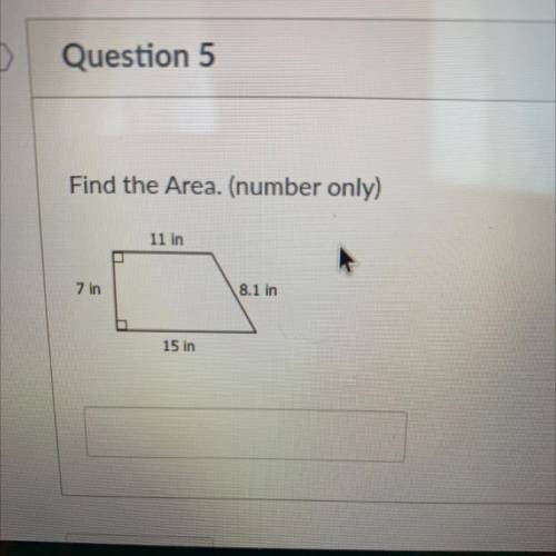 Find the Area. (number only)
in