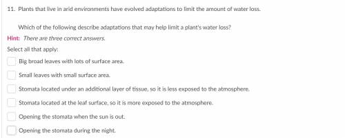 Easy question about plant water loss?