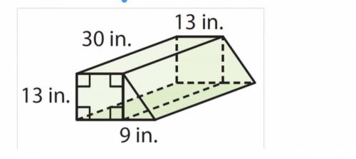 The figure is composed of a rectangular prism and a triangular prism. Find the volume of the figure