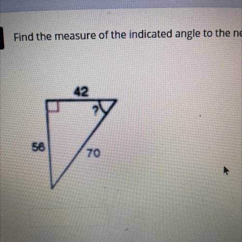 Find the measure of the indicated angle to the nearest degree. please help!!