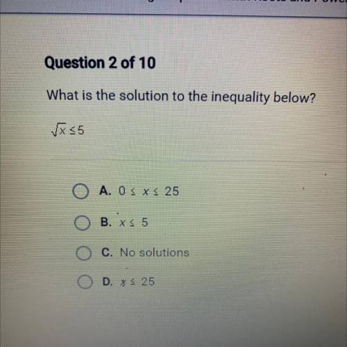 What is the solution to the inequality below￼ (NO WRONG ANSWER PLEASE