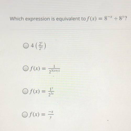 Which expression is equivalent to...