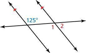 Find $m\angle1$ and $m\angle2$ .