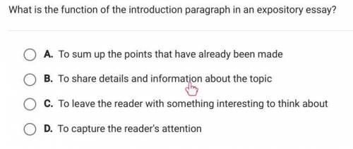 What is the function of the introduction in an expository essay