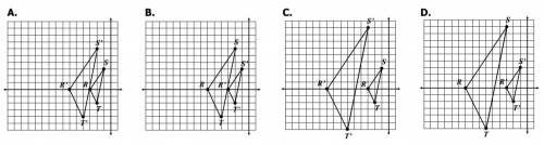 Which graph shows a dilation with scale factor of 1/3?