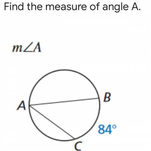 Plz help ASAP
Find the measure of A