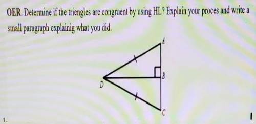 HELP PLEASE:(Determine if the triangles are congruent by using HL? ​