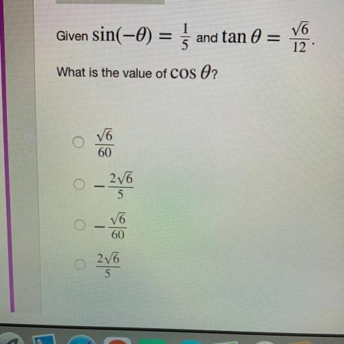 What is the value of cos Ø