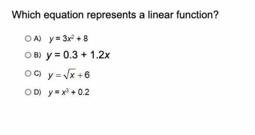 Which equation represents a linear function?
