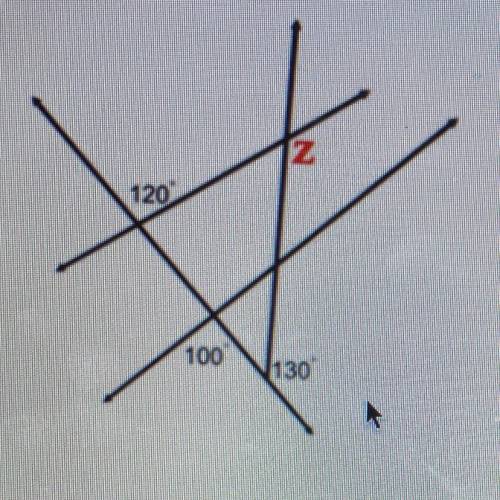 Solve for angle Z 
please help i’m struggling 
NO BOTS