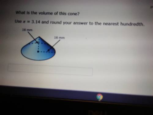 What is the volume of this cone