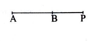 Q. In the given figure , 3PB = 2AB. In what ratio does a point P divide AB externally? [ Ans = 5 :