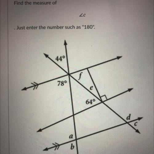 Find the measure of angle c and can you explain