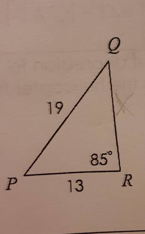 HELP Use either law of sines or law of cosine. Need help on this problem! show work please!​