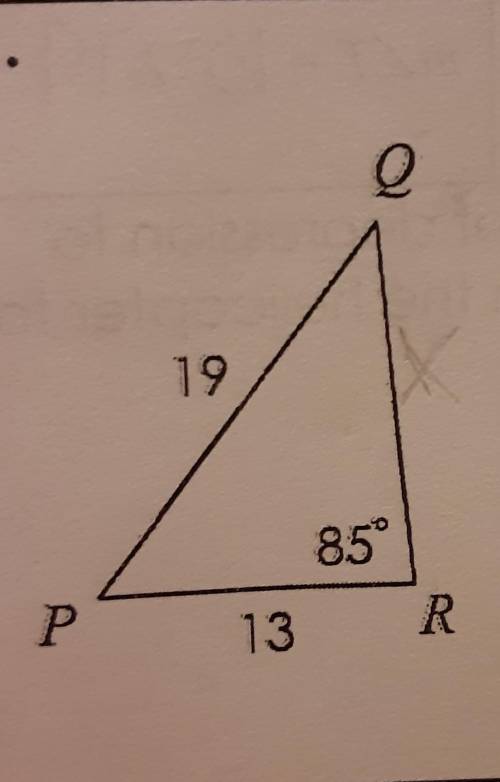 HELP! USE EITHER LAW OF SINE OR LAW OF COSINE! HELP PLEASE! FIND THE MISSING SIDE AND MISSING ANGLE