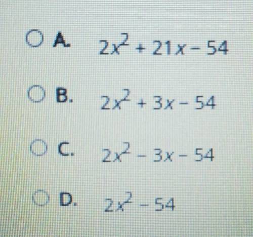 Simplify the expression (2x- 9Xx + 6).​