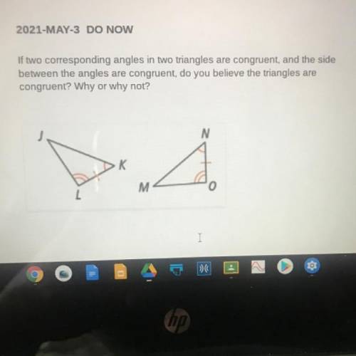 If two corresponding angles in two triangles are congruent, and the side between the angles are con
