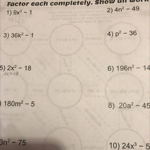 Factor each completely