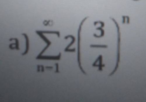 24) Determine if the infinite series converges or diverges If it converges, find the sum. ​