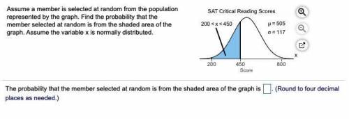 Assume a member is selected at random from the population represented by the graph. Find the probab