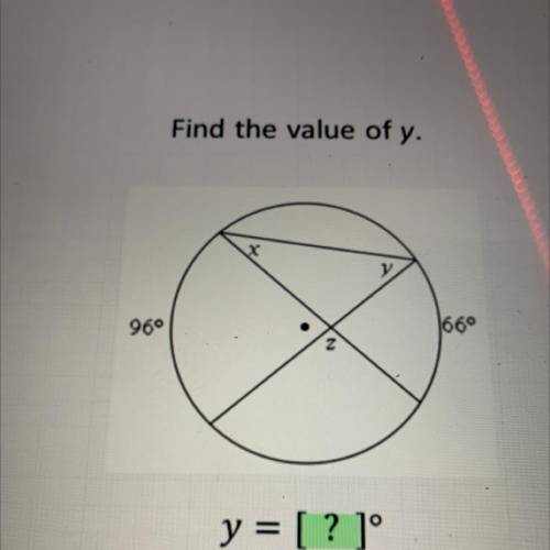 Find the value of y.
960
1660
y = [? ]°