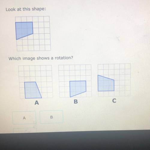 Look at this shape:
Which image shows a rotation?
As