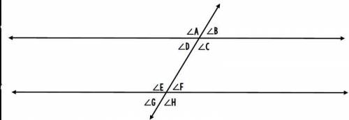 Name the Angle Relationship Between Angle E and Angle H
