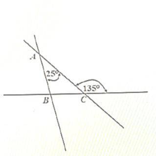 In the triangle, what is the degree measure of angle ABC ?