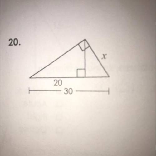 Solve for x. NEED ANSWER ASAP TYY SO MUCH IN ADVANCE