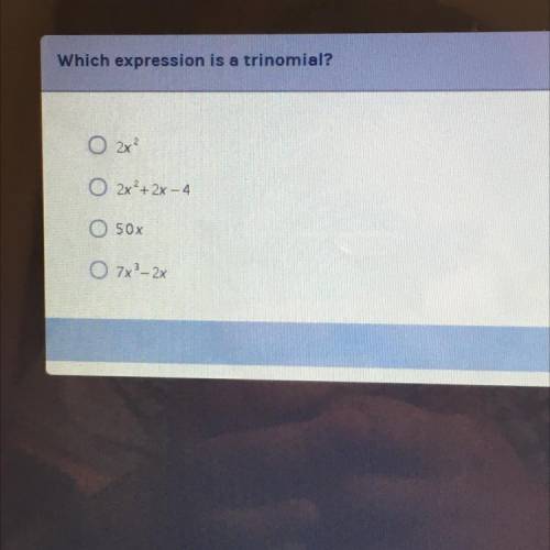 Which expression is a trinomial?