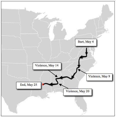 What would be the best title for this map

a the freedom rides
b the trail of tears
c the great mi