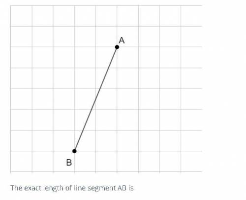 The exact length of line segment AB is?