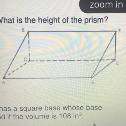 the volume of a prism with right triangular bases is 96 cm. what is the height of the prism? if CF=