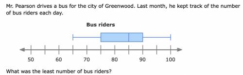 Mr. Pearson drives a bus for the city of Greenwood. Last month, he kept track of the number of bus
