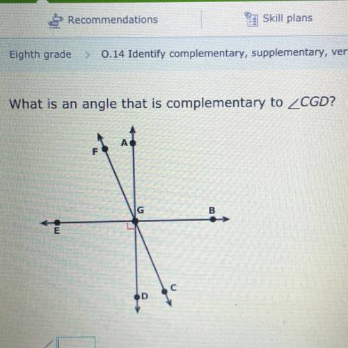 What is an angle that is complementary to CGD?