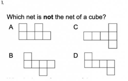 PLS HELP I DONT GET THIS!!! Which is not the net of a cube....