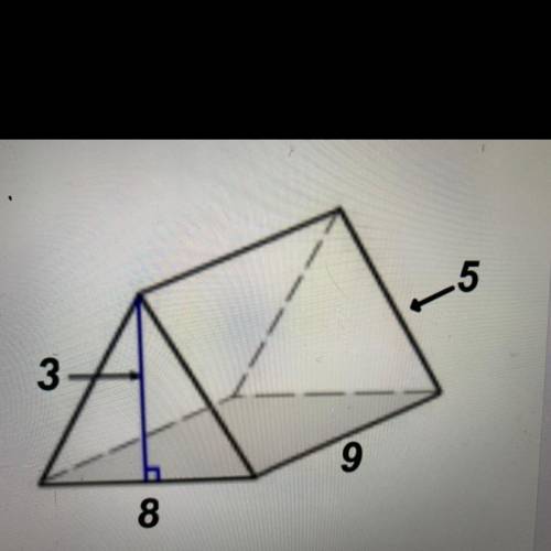Calculate the volume of the triangular prism.