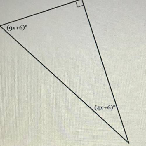 The measures of the angles of a triangle are shown in the figure below. Solve
