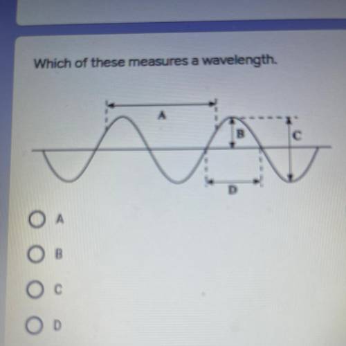 Which of these measures a wavelength.