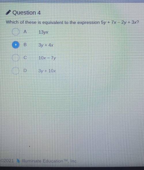 Which of these equivalent to the expression 5y÷7×-2y÷3×​
