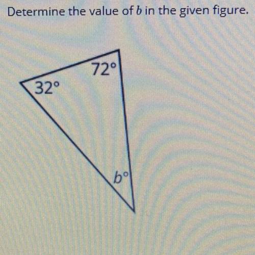 Determine the value of b in the given figure.
