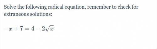 Solve Radical equation
FASTEST CORRECT ANSWER WILL IMMEDIATELY GET BRAINLIEST