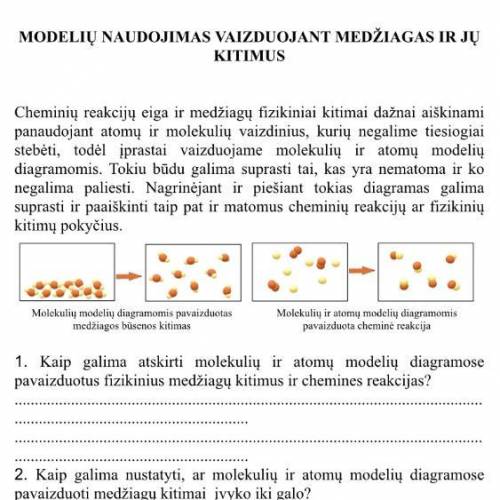Maybe anyone understand chemistry and could help to me with it? It is in lithuanian language, but s
