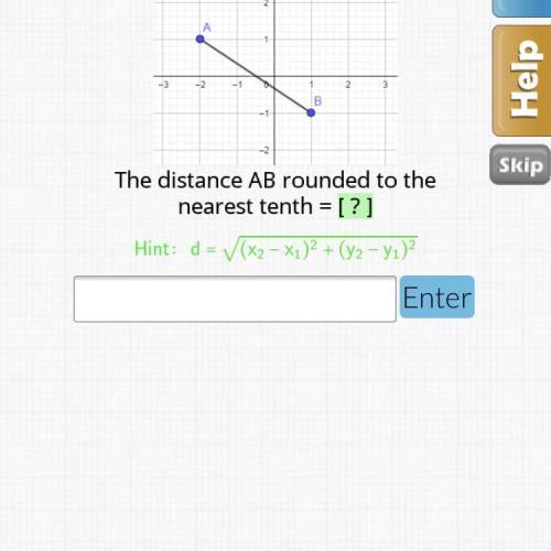 Find the distance AB rounded to the nearest tenth need help?